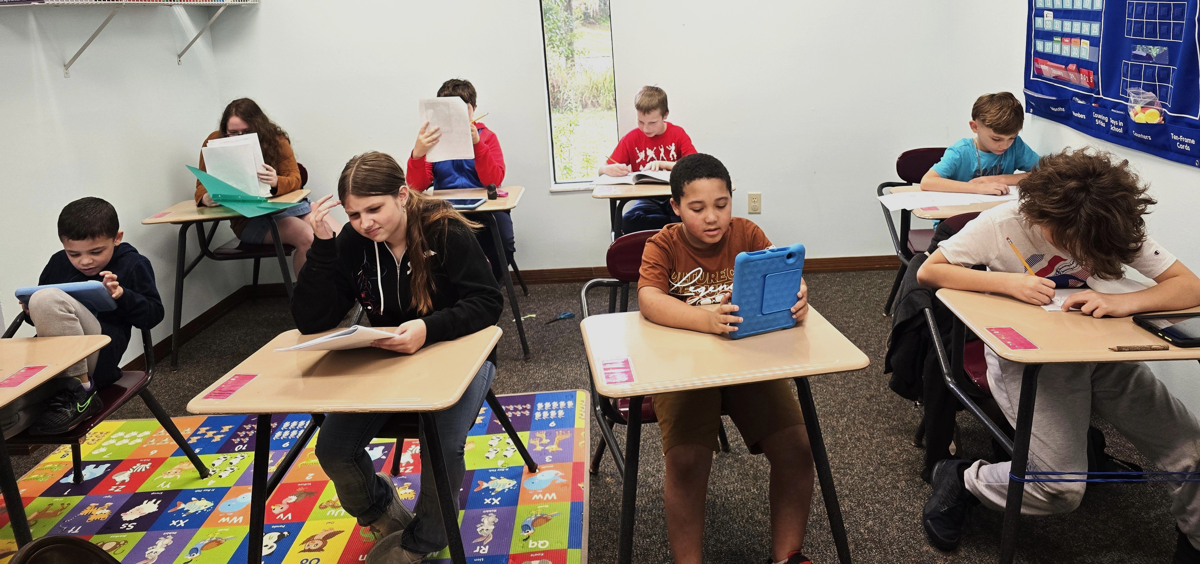 kids in a classroom